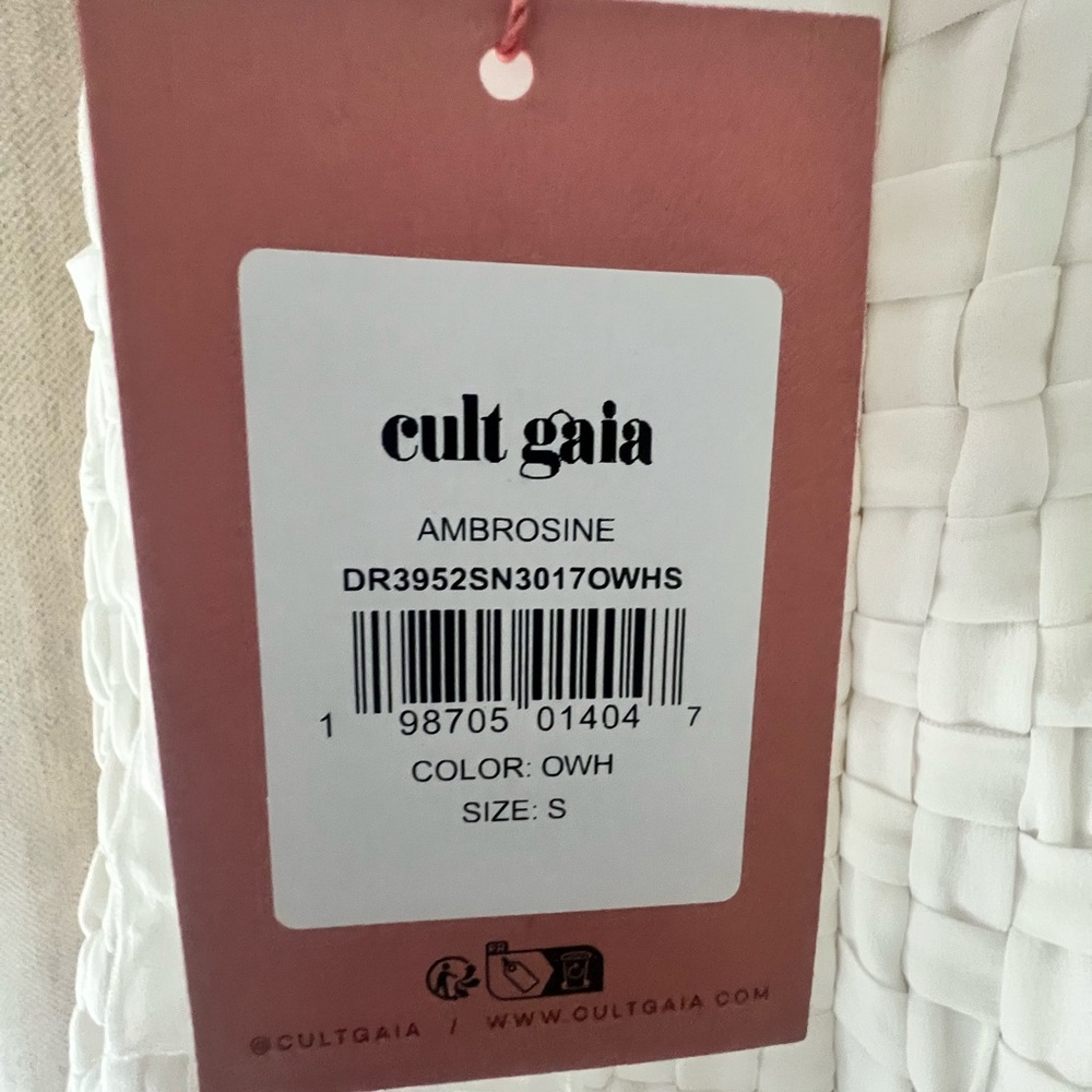cult gaia Strapless White Maxi Dress with Fringed Skirt - Picture 8 of 8